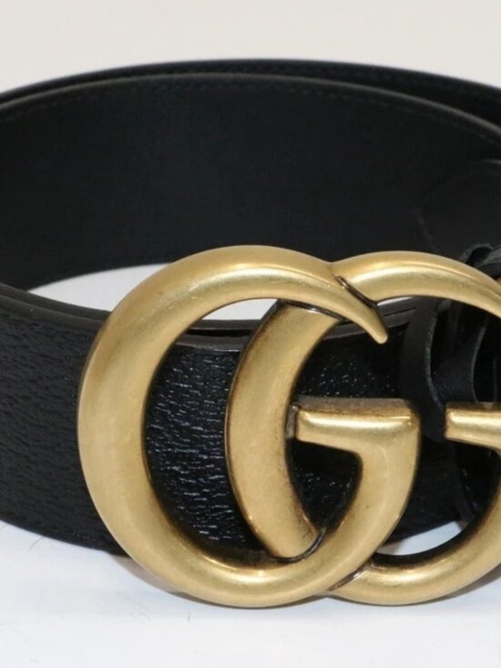 Gucci GG Marmont Men\'s wide belt 75/30 - Black/Gold main image 8